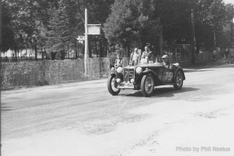 Carroll Shelby MG  number 75 at Elkhart Lake, WI September, 1952 / 137E_0012 / 