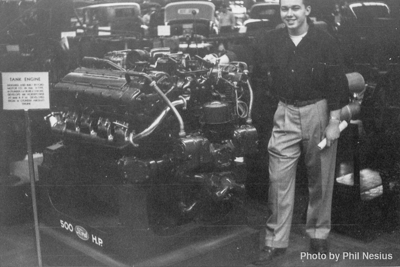 Henry Ford Museum tank engine - Henry Ford Museum “Evolution of the Sports Car” exhibit - February 1953 / 274K_0007 / 