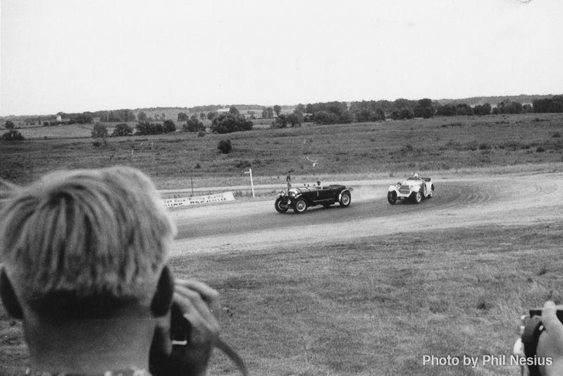 Bentley and Mercedes driven by Brooks Stevens at Wilmot Hills Road Race, July 26th 1953 / 312K_0011 / 