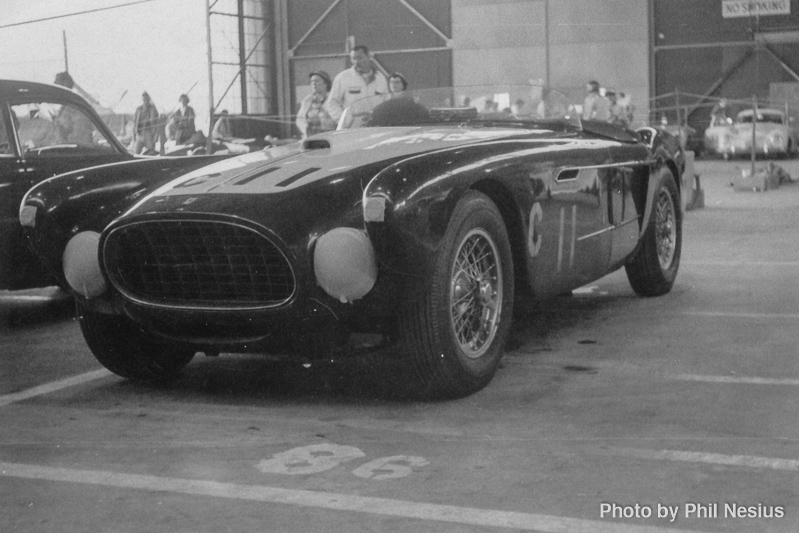 Ferrari 340 Mexico number 11 driven by Bill Spear at Lockbourne AFB August 1953 / 493K_0005 / 