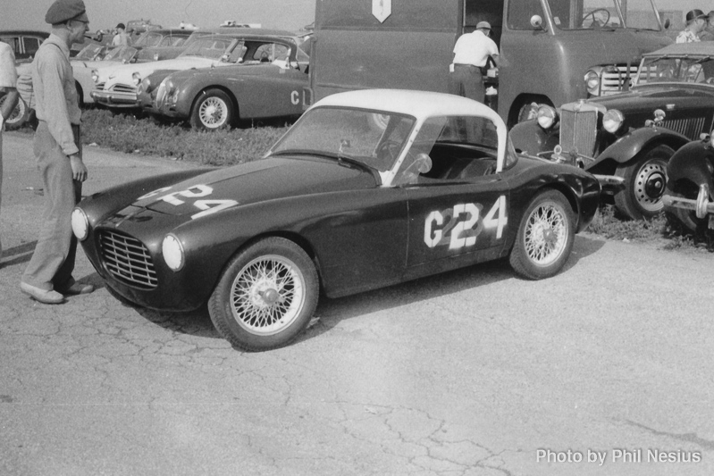 Siata 300BC number 24 driven by Robert Keller  at Lockbourne AFB August 1953 / 493K_0012 / 