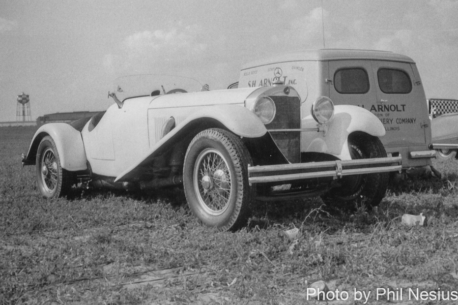 Mercedes and S.H. Arnolt truck at Lockbourne AFB August 1953 / 493K_0013 / 
