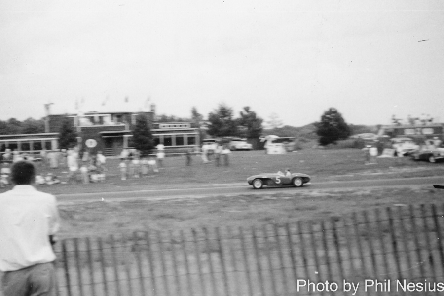 1954 Ferrari 375 MM Number 5 driven by Jim Kimberly at Wilmot Hills 2nd Annnual relaxed Road Race, August 1, 1954 / 677L_0011 / 