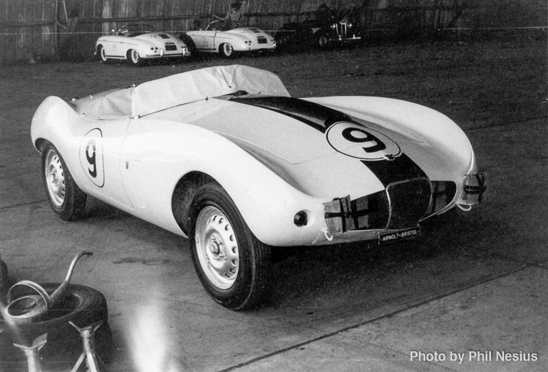 Arnolt Bristol Bolide Number 9 driven by S. H. Arnolt at Walterboro National Championship Sports Car Race March 10th 1956 / 952_0008 / 