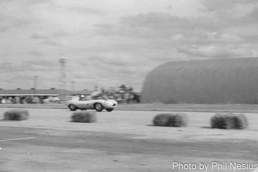 Jaguar D Type Number 59  driven by Sherwood Johnston at Walterboro National Championship Sports Car Race March 10th 1956 / 952_0027 / 