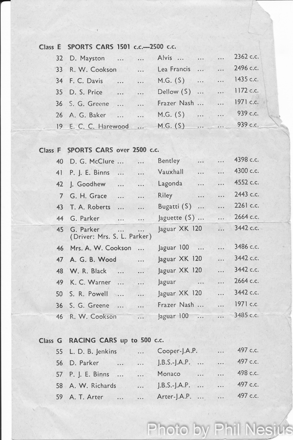 Program page 3 of 4 of the Ramsgate Speed Trials September 30th 1951 / Ramsgate_Speed_Trials_1951_0003 / 