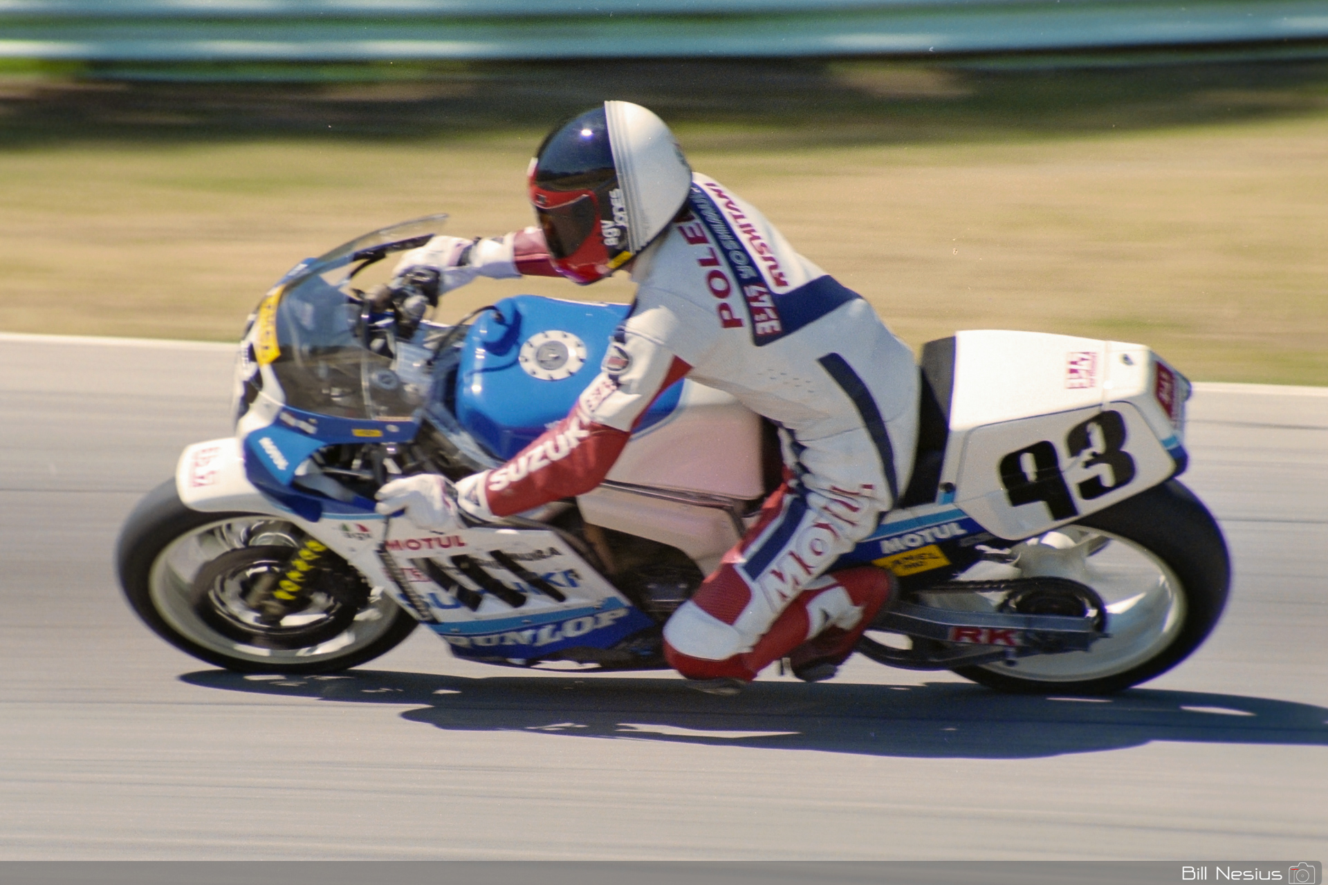 Doug Polen on the Number 93 Suzuki GSXR750 / FLM_7895 / 