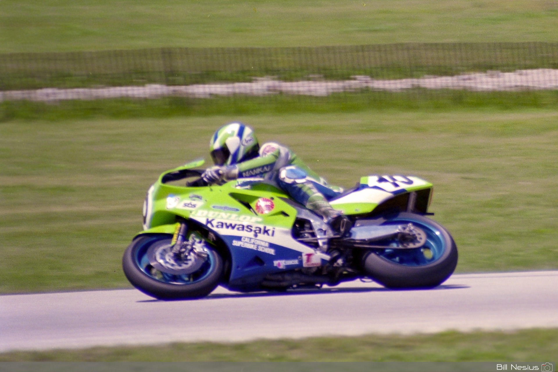 Doug Chandler on the Number 10 Muzzy Kawasaki ZX-7R / FLM_7314 / 1
