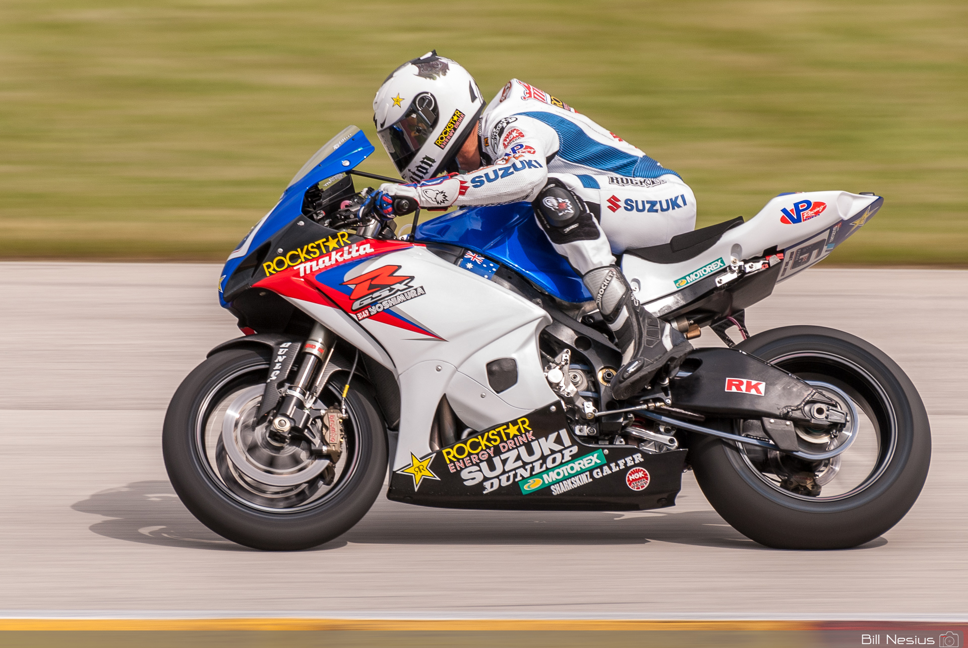 Mat Mladin on the Number 6 Rockstar Makita Yoshimura Suzuki GSX-R1000 / DSC_2621 / 3