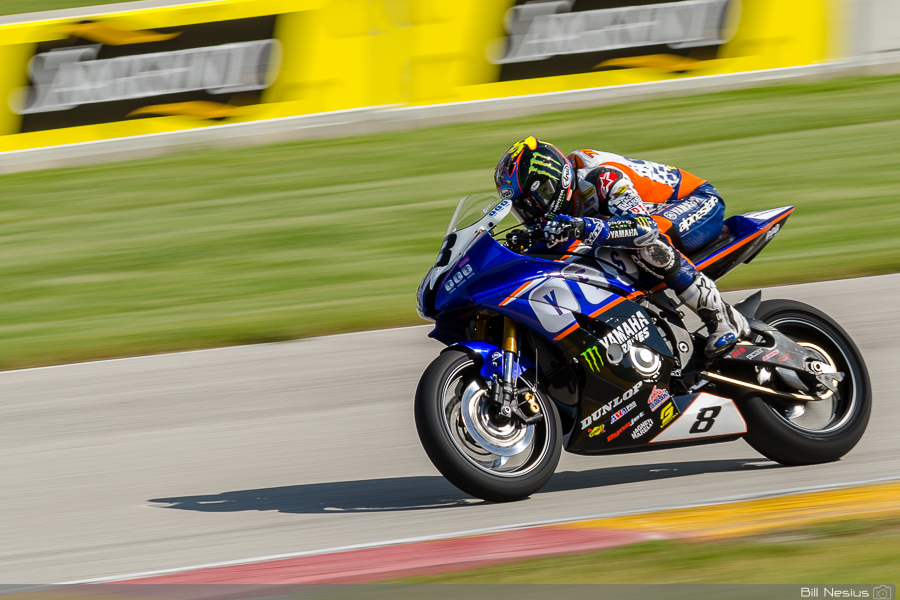 Tommy Hayden on the No. 8 Yamaha Extended Service, Graves, Yamaha Yamaha YZF-R6 in turn 7, Road America, Elkhart Lake, WI / DSC_3680 / 4