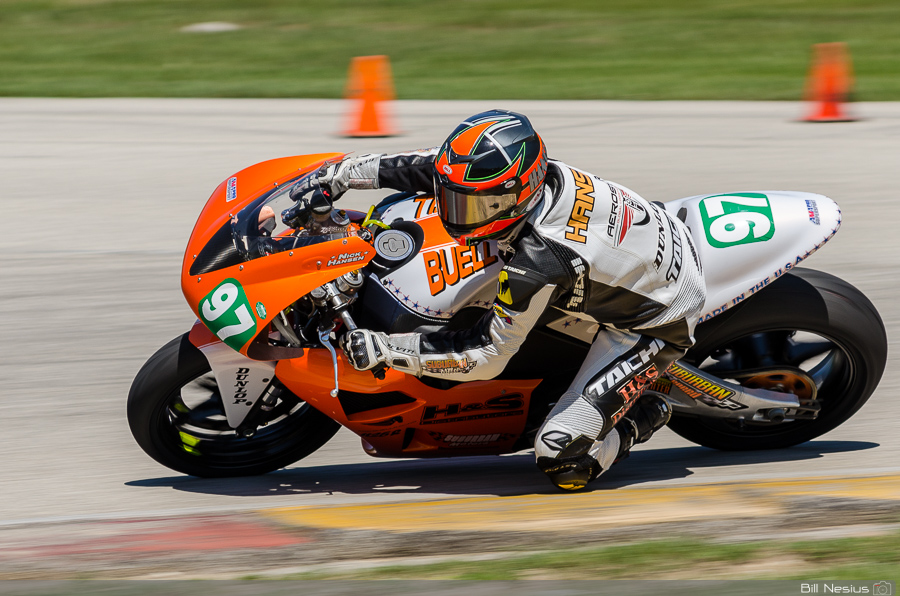 Nick Hansen on the #97 Buell at Road America, Elkhart Lake, WI the bend / DSC_2891 / 4