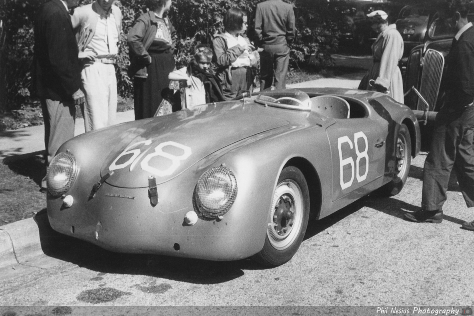 Porsche number 68 at Elkhart Lake, WI July 1952 ~ 137E_0010 ~ 