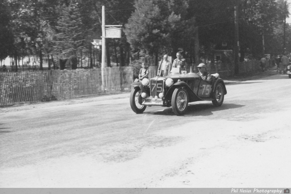 Carroll Shelby MG  number 75 Elkhart Lake, WI July 1952 ~ 137E_0012 ~ 
