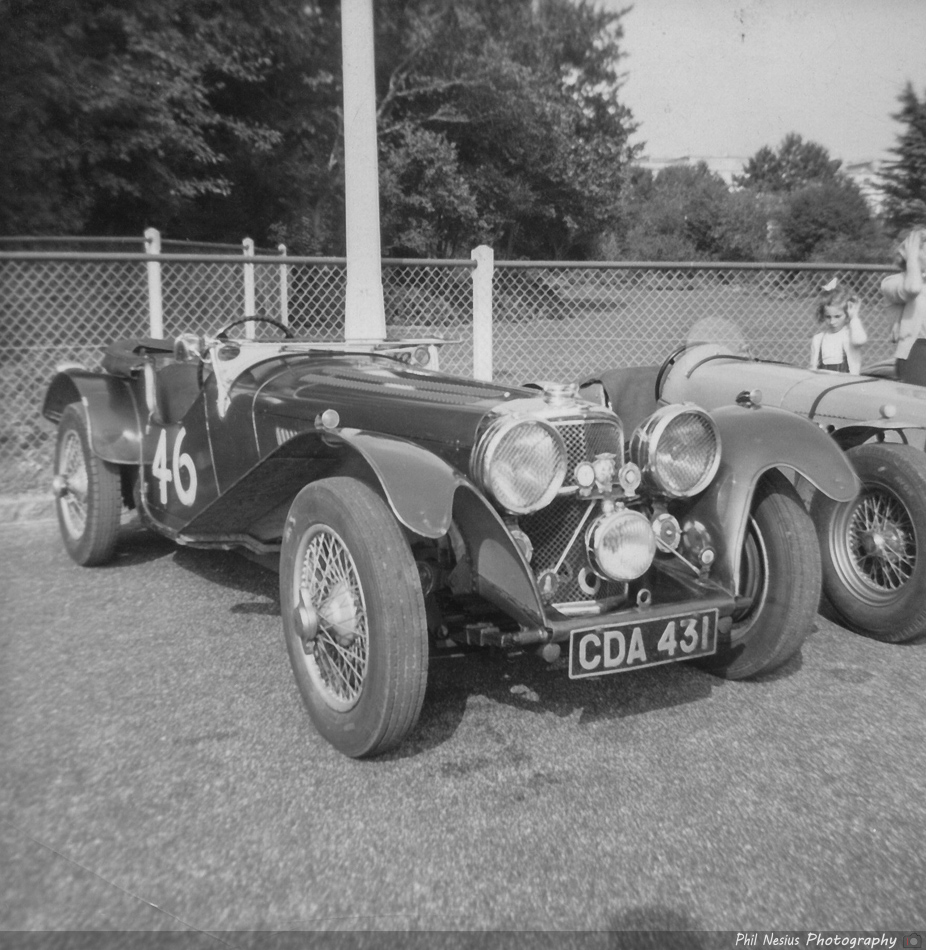 Jaguar 100 Number 46 driven by Mrs A. W. Cookson at Ramsgate Speed Trials September 30th 1951 ~ 21_537_0002 ~ 