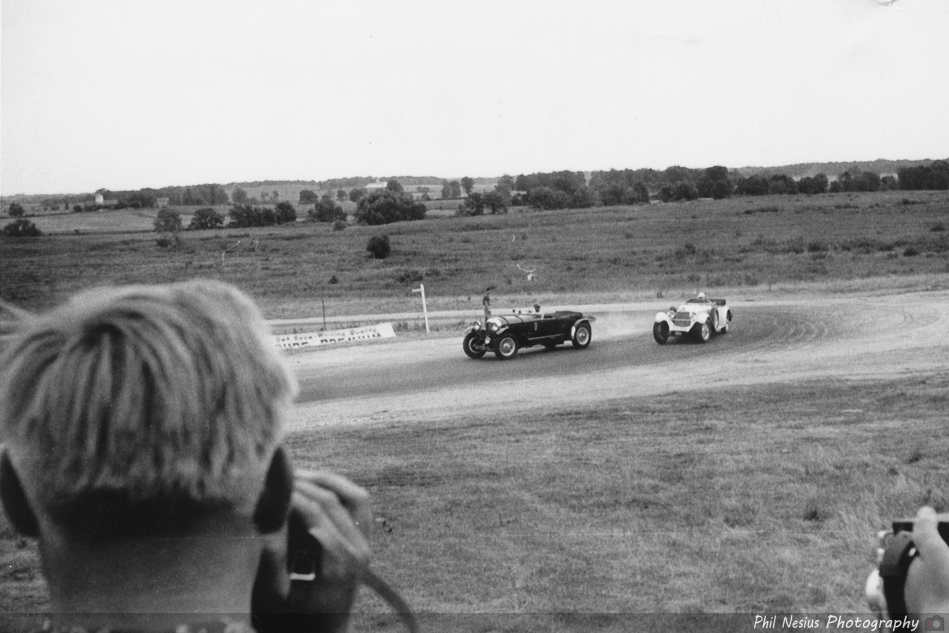 Bentley and Mercedes driven by Brooks Stevens at Wilmot Hills Road Race, July 26th 1953 ~ 312K_0011 ~ 
