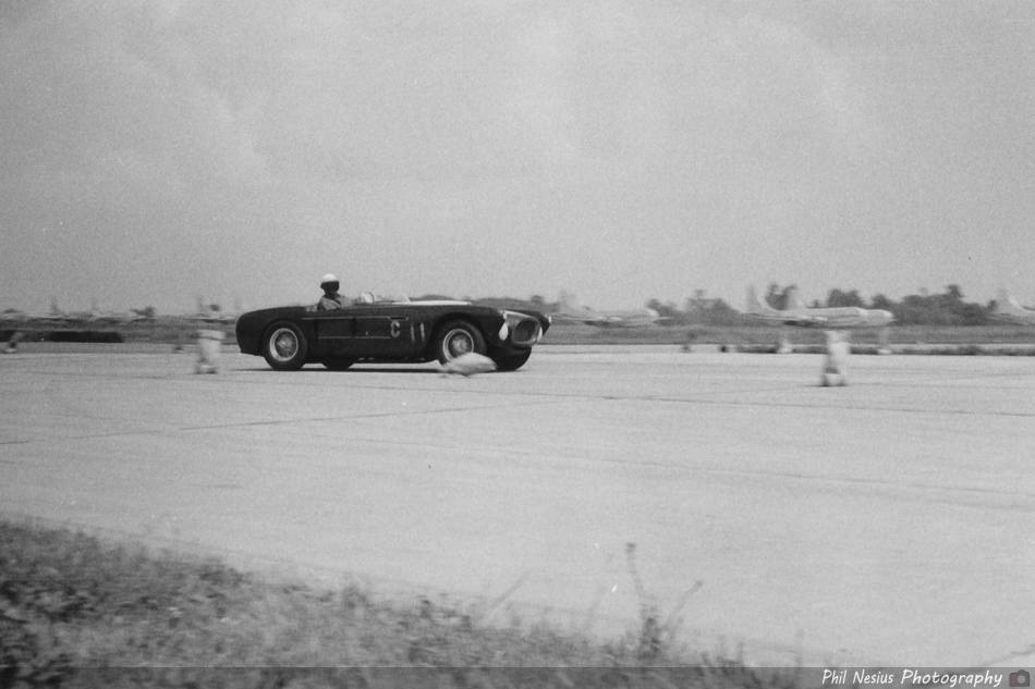 Ferrari 340 Mexico number 11 driven by Bill Spear at Lockbourne AFB August 1953 ~ 493K_0004 ~ 