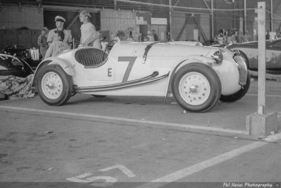 Frazer Nash Le Mans Replica number 7 driven by Ted Boynton at Lockbourne AFB August 1953 ~ 493K_0006 ~ 