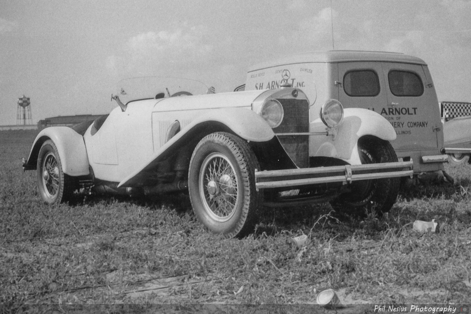 Mercedes and S.H. Arnolt truck at Lockbourne AFB August 1953 ~ 493K_0013 ~ 