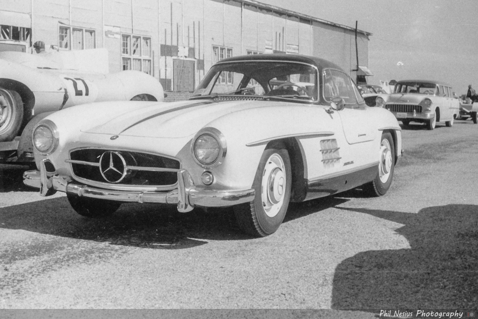 Merceds Benz 300SL with Jaguar D-type Number 27 driven by Ernie Erickson at Walterboro National Championship Sports Car Race March 10th 1956 ~ 952_0022 ~ 