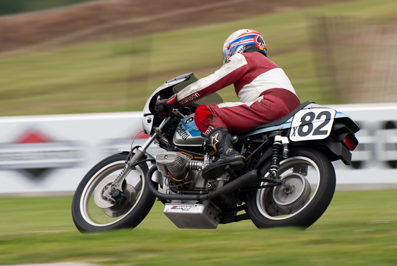 1974 BMW R90s #X82 Ridden By Gordon Lunde in turn 7 at Road America, Elkhart Lake, WI