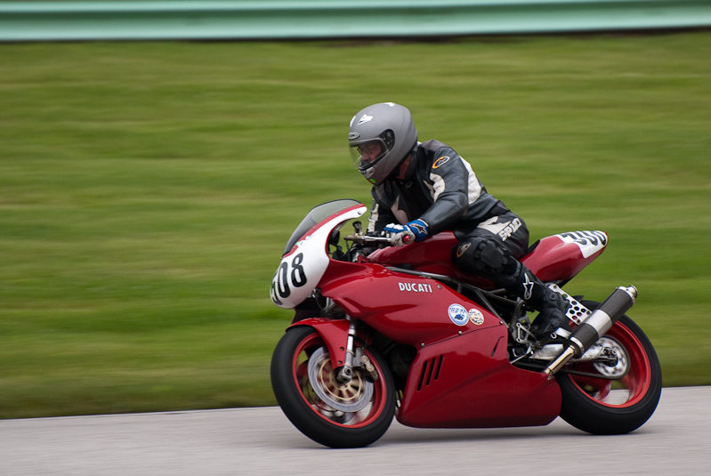 2003 Ducati #508 Ridden by Brian Sawyer in turn 9 at Road America, Elkhart Lake, WI