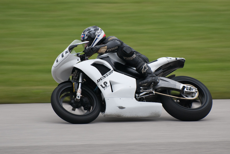2008 Buell #11X Ridden by Pat Mooney in turn 9 at Road America, Elkhart Lake, WI