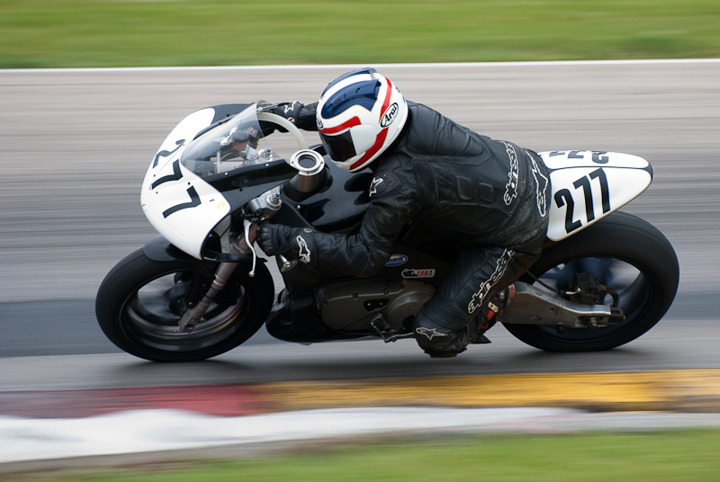 2004 Buell XB #277 Ridden by Jay Smith in turn 6 at Road America, Elkhart Lake, WI