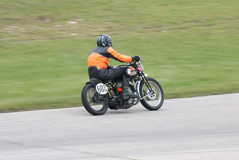 1939 Harley #602 Ridden by Thomas Faber in turn 7 at Road America, Elkhart Lake, WI