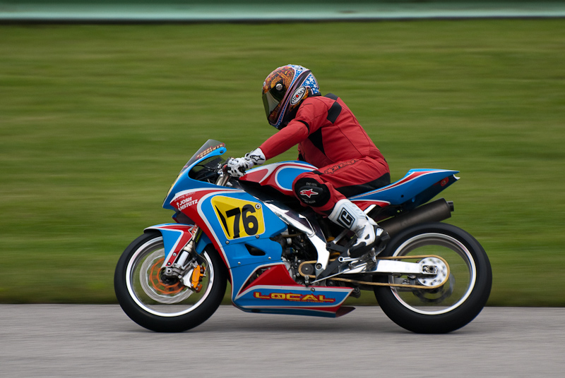 2002 Honda #76 432 Ridden By Robbi Roberts in turn 9 at Road America, Elkhart Lake, WI