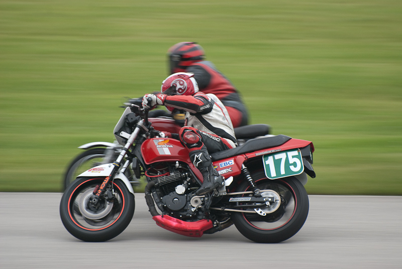 1982 Honda #175 ridden by Greg Comstock in turn 9 at Road America, Elkhart Lake, WI