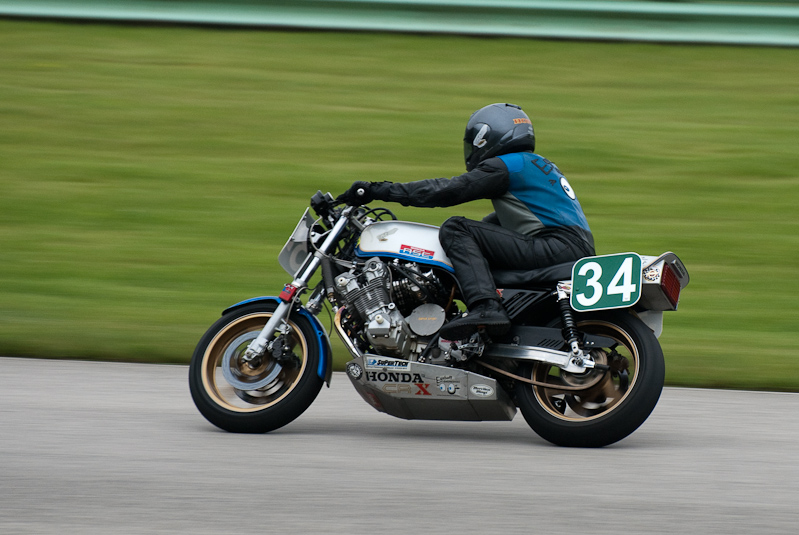 Honda #34 in turn 9 at Road America, Elkhart Lake, WI