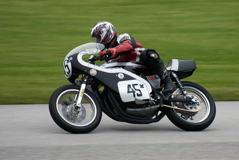 1972 Rickman #45X Ridden by Jeffrey Peters in turn 9 at Road America, Elkhart Lake, WI
