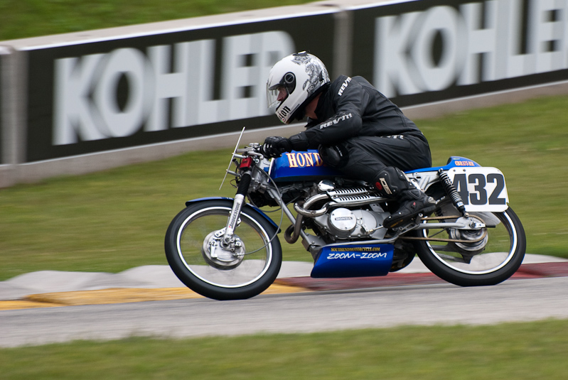 Honda #432 in turn 7 at Road America, Elkhart Lake, WI