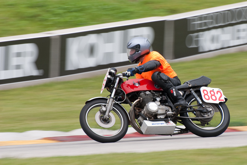 Honda #882 in turn 7 at Road America, Elkhart Lake, WI