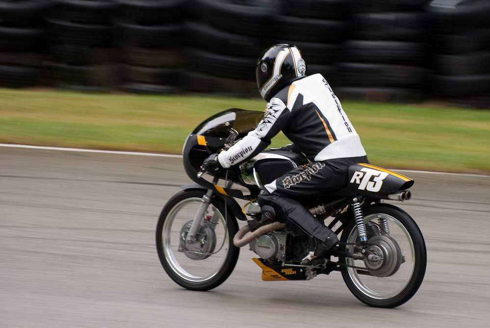 Honda No R73 exiting turn 12 Road America, Elkhart Lake, WI 