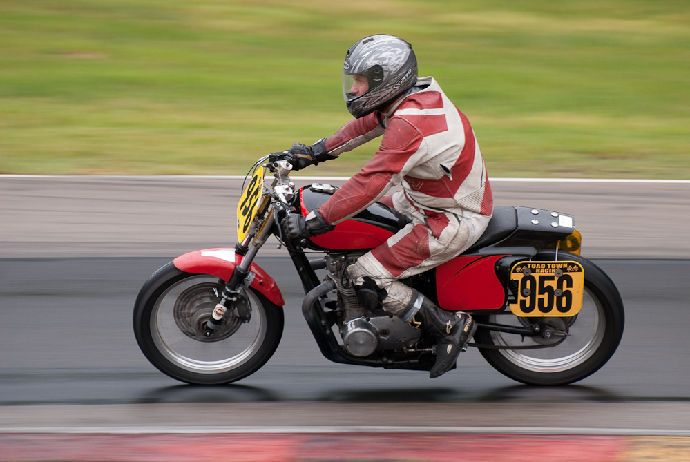 Daryl Foster on a 1972 Yamaha, No 956 in turn 6, Road America, Elkhart Lake, WI