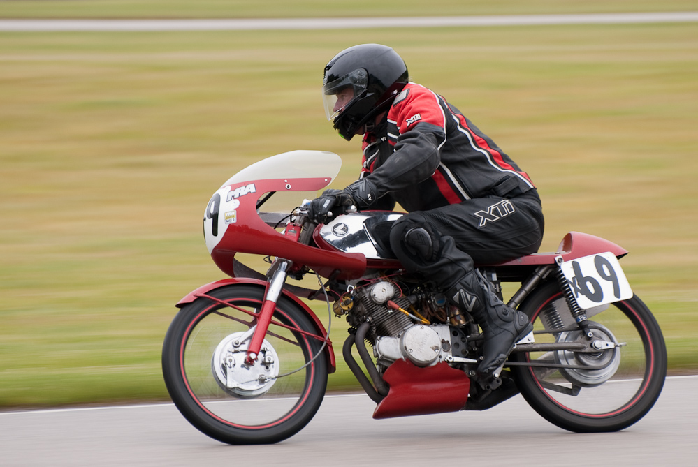 Darryl Parretton on a Honda, No X69 in the bend, Road America, Elkhart Lake, WI