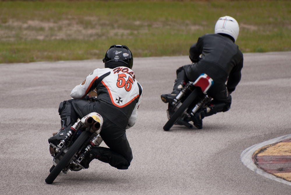 Jon Munns 1968 Honda No 55 in the bend, Road America, Elkhart Lake, WI