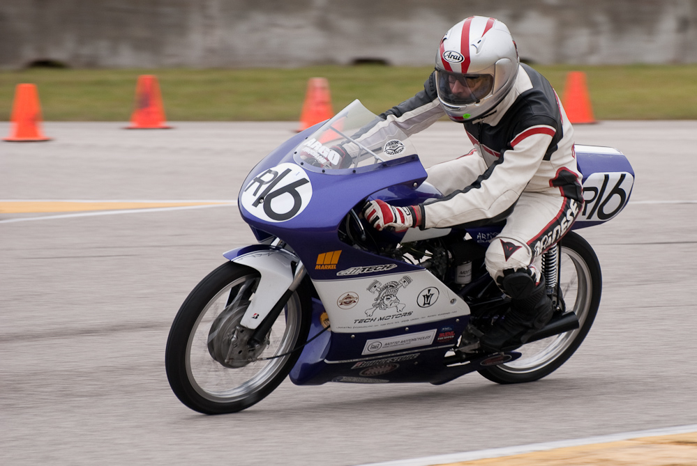Jason Koschnitzkeon a Honda, No R16 in the bend, Road America, Elkhart Lake, WI