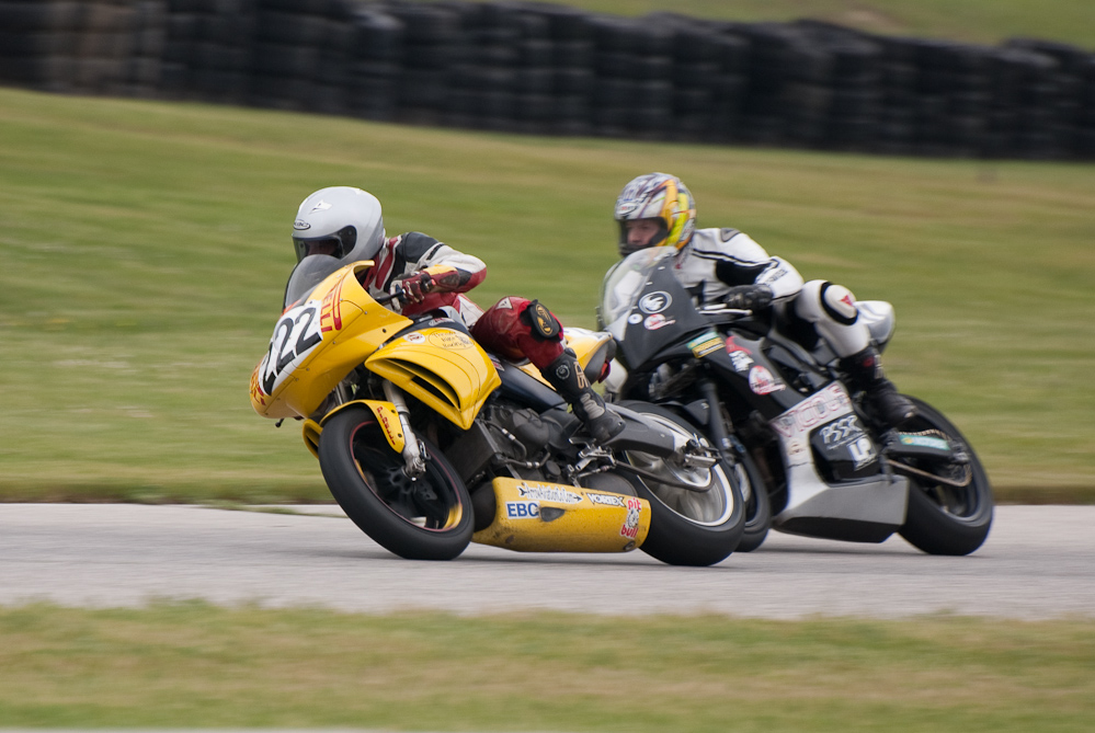 Tim Ivanoff on a Buell, No 222 in turn 7, Road America, Elkhart Lake, WI