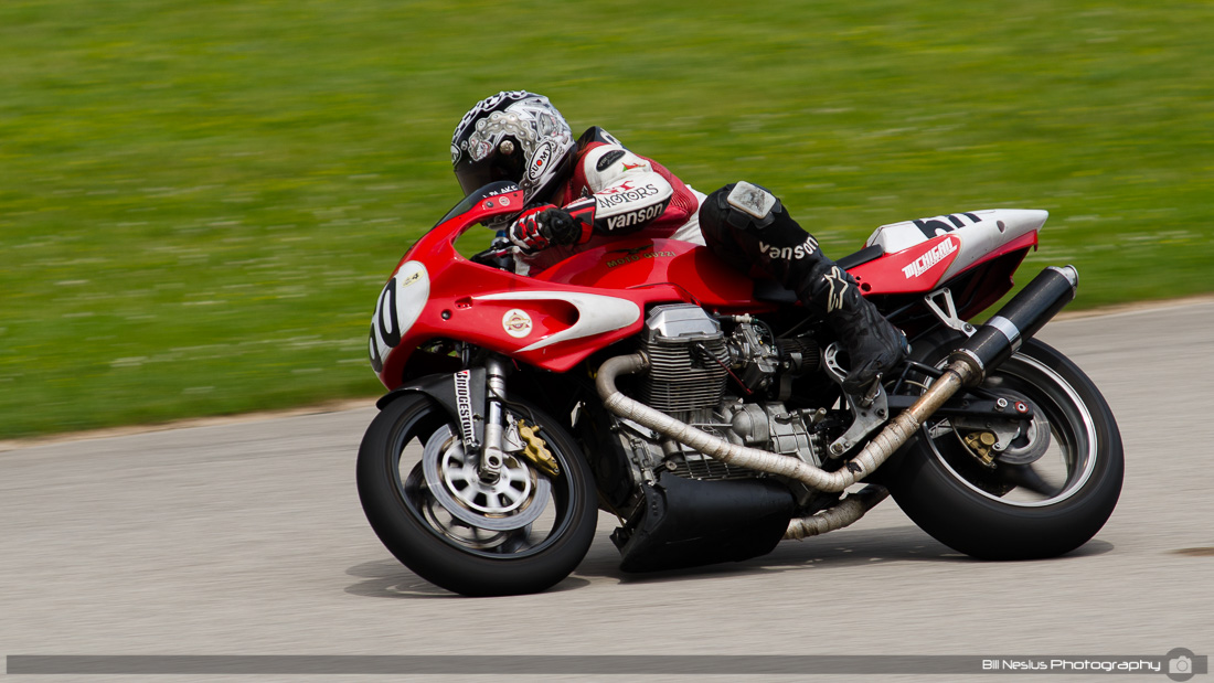 Moto Guzzi #60 ridden by Andrew Cowell at Road America, Elkhart Lake, WI turn 9 / DSC_8293