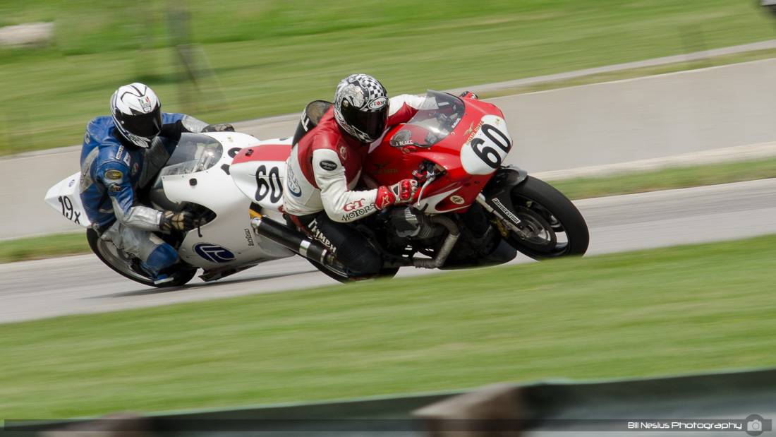 Moto Guzzi #60 ridden by Andrew Cowell at Road America, Elkhart Lake, WI exiting turn 10 / DSC_8470