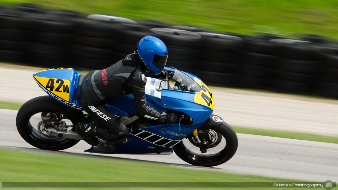 Yamaha #42W at Road America, Elkhart Lake, WI turn 9 / DSC_8498