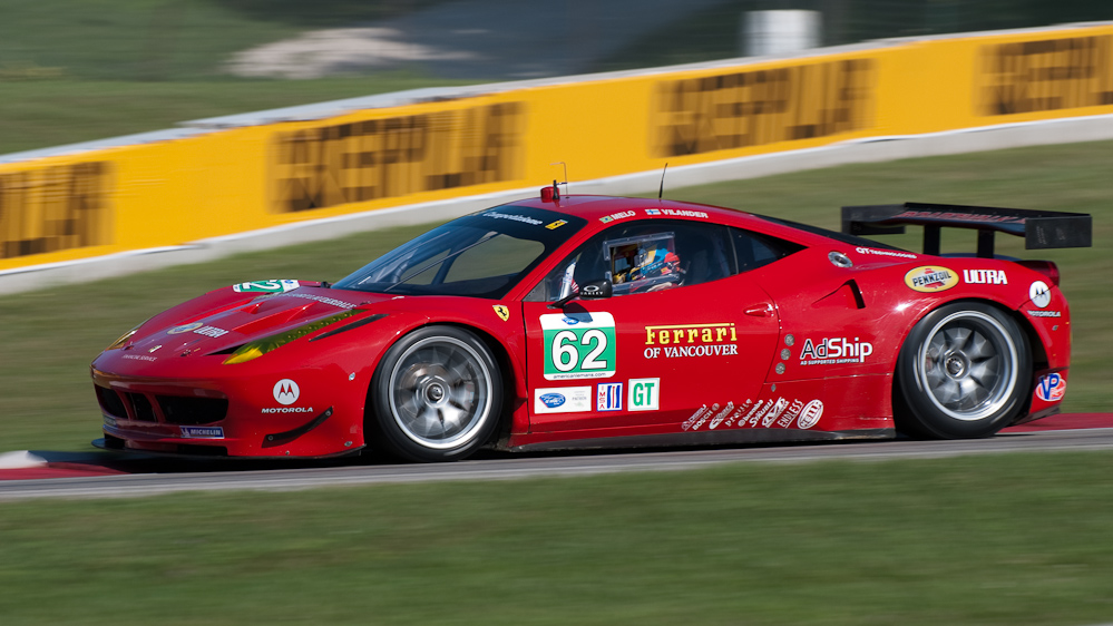 Risi Competizione Ferrari F458 Italia, Car No 62 in turn 7, Road America, Elkhart Lake WI  ~  DSC_1475