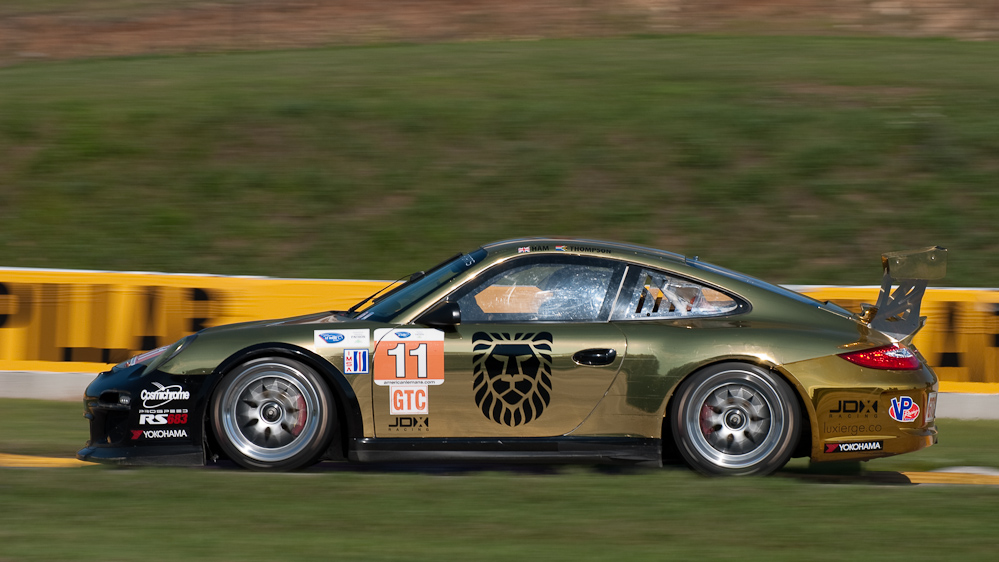 JDX RACING Porsche 911 GT3, Car No 11 in turn 7, Road America, Elkhart Lake WI  ~  DSC_1483