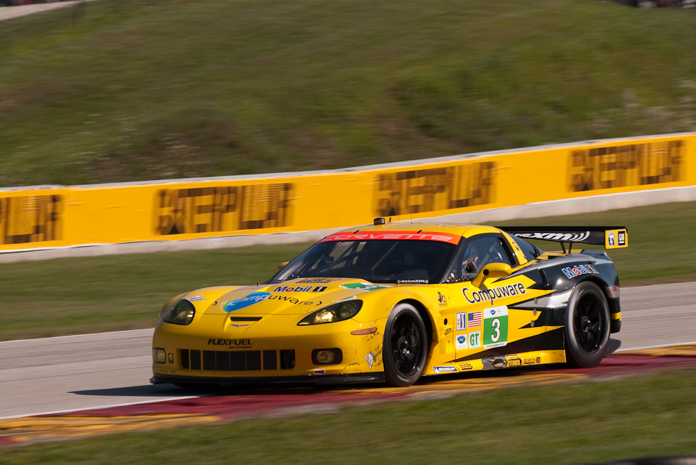 Corvette Racing Chevrolet Corvette C6 ZR1, Car No 3, in turn 7, Road America, Elkhart Lake WI  ~  DSC_1841