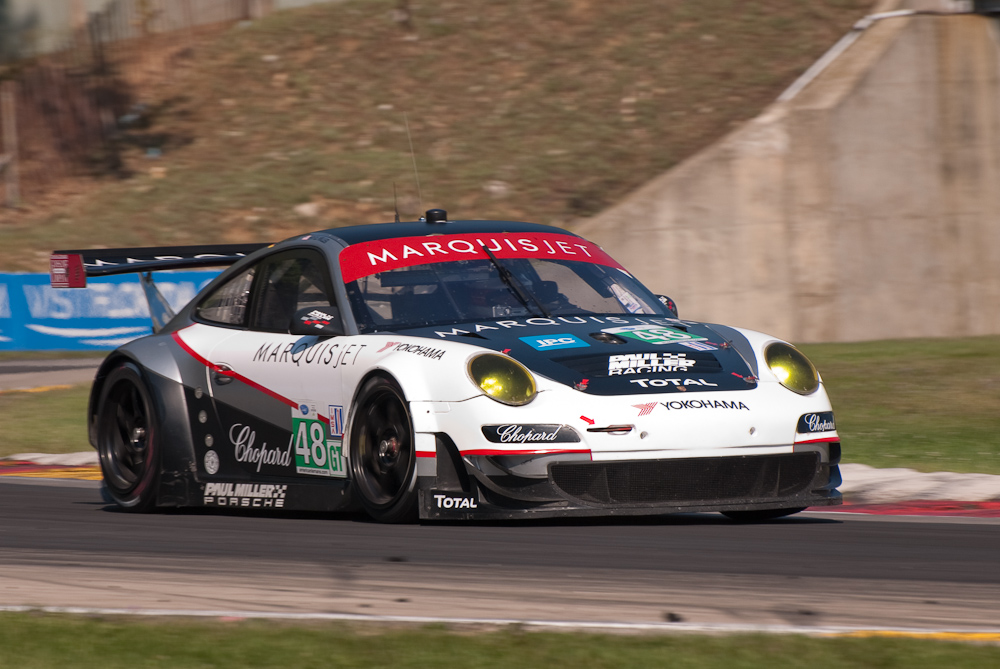 Paul Miller Racing Porsche 911 GT3 RSR, Car No 48 in turn 6, Road America, Elkhart Lake WI  ~  DSC_2640