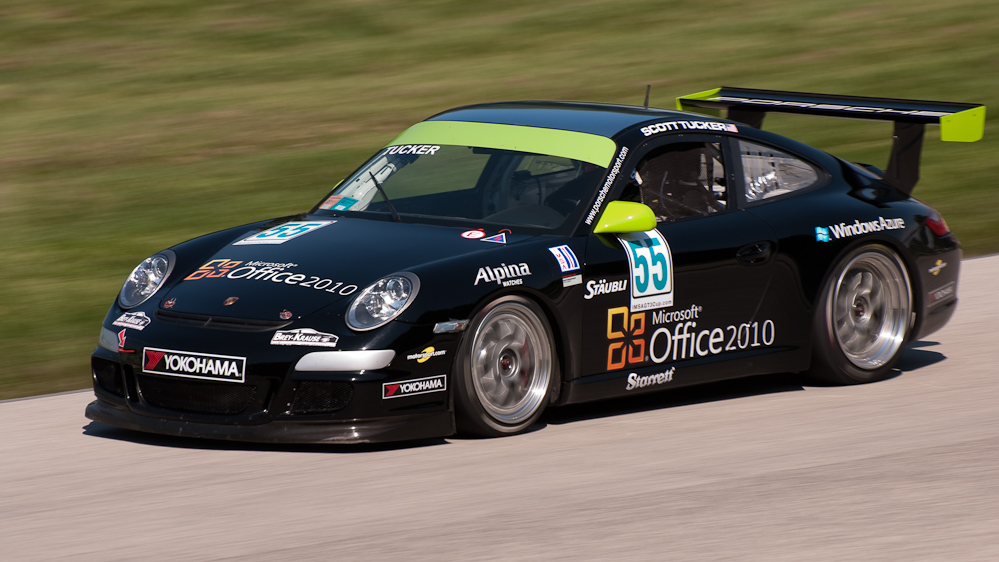Kelly Moss Motorsports Porsche 911 GT3 Cup, Car No 55 in turn 9, Road America, Elkhart Lake WI
  ~  DSC_2133