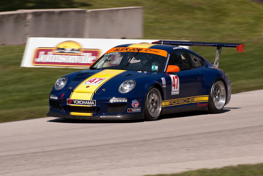 Alex Job Racing Porsche 911 GT3 Cup, Car No 47 in turn 9, Road America, Elkhart Lake WI  ~  DSC_2189