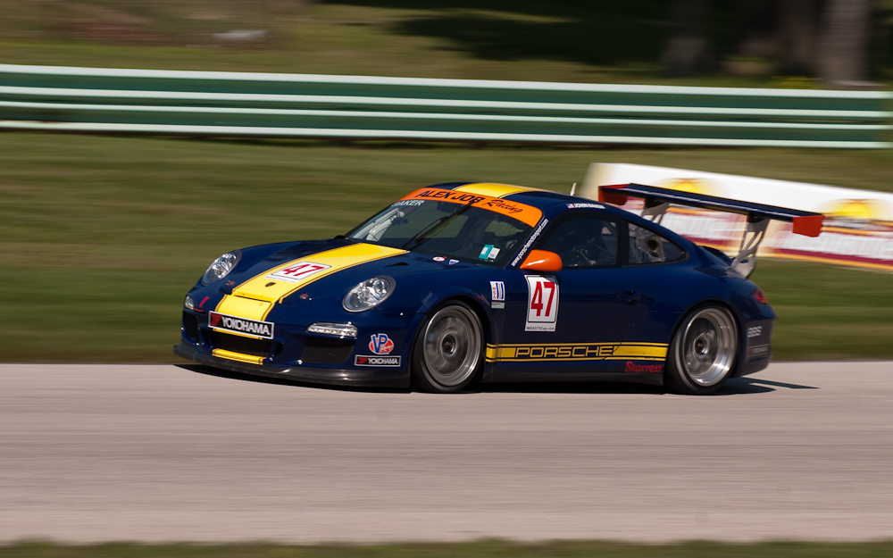 Alex Job Racing Porsche 911 GT3 Cup, Car No 47 in turn 9, Road America, Elkhart Lake WI  ~  DSC_2206